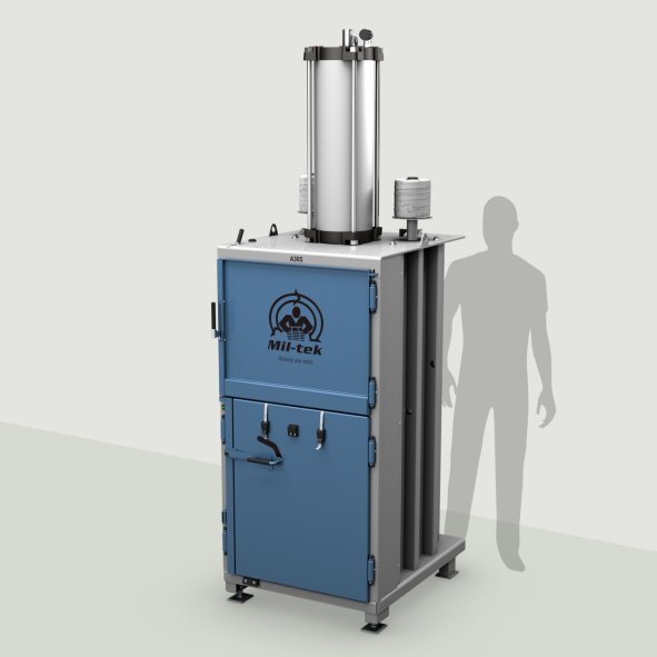 Kleinere pneumatische Ballenpresse für Karton und Kunststoff